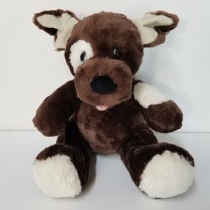 Build-A-Bear Plush Brown and White Puppy Dog with‎ White Eye 10 Inches